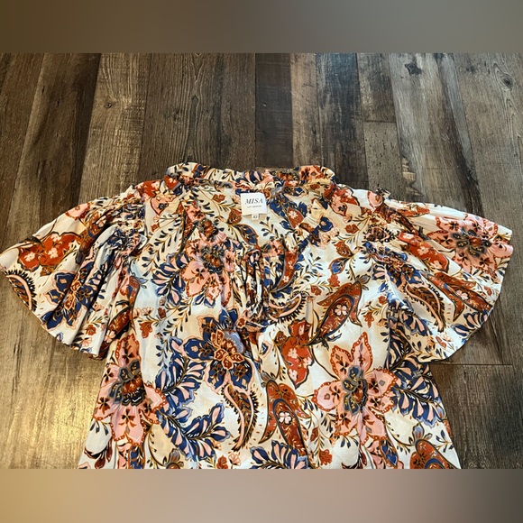 Misa Los Angeles Floral Blouse Top Women’s Size X-Small - Picture 3 of 6